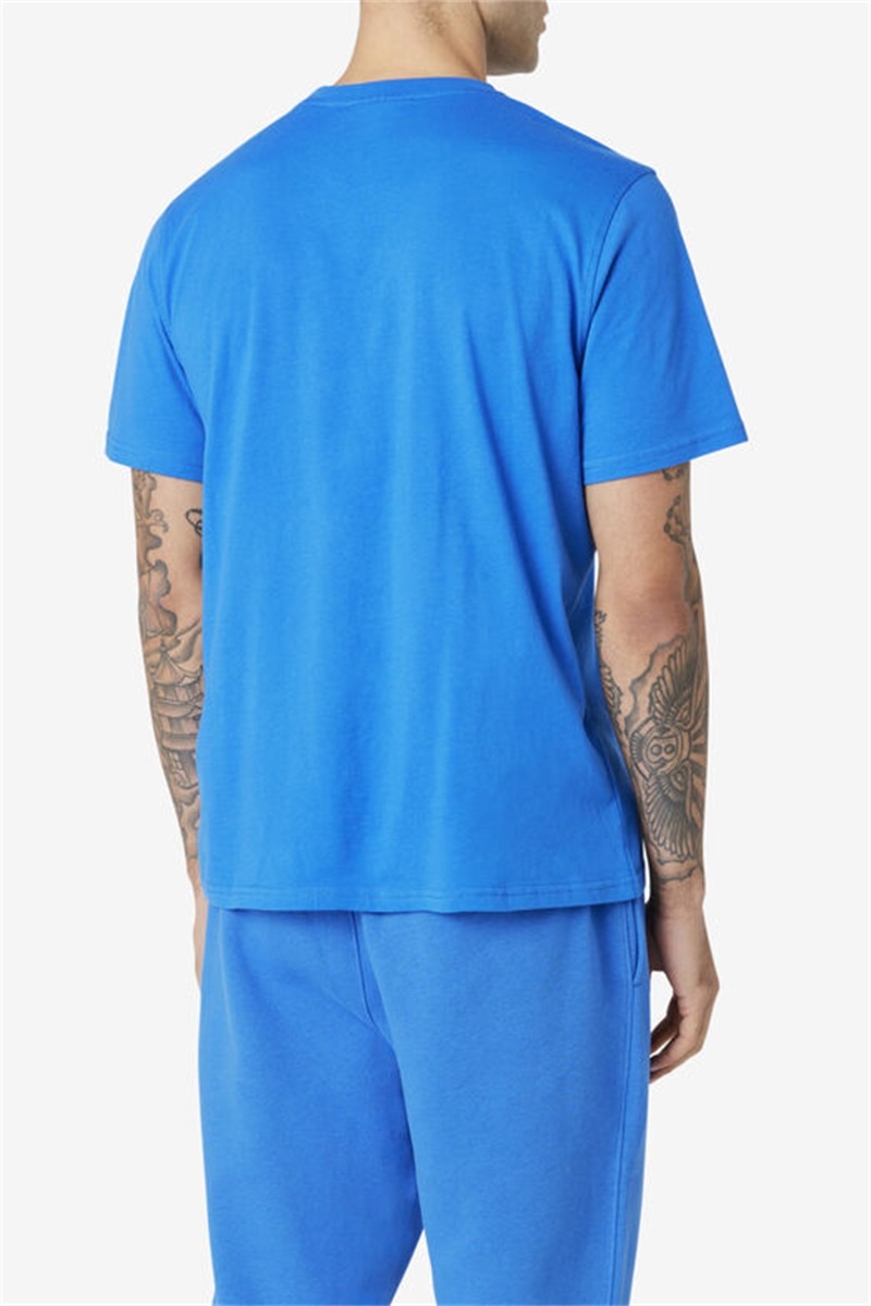 Blue Men's Fila Skylar Tee | Saudi Arabia-027961