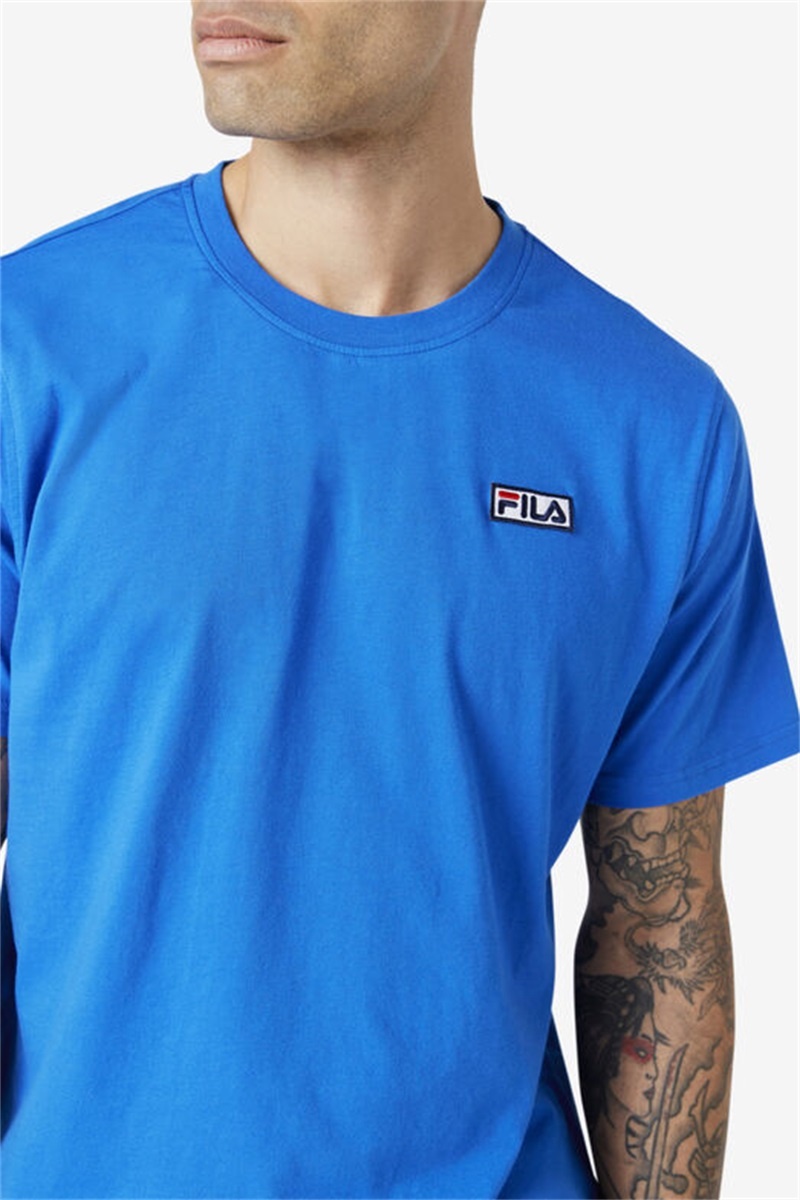 Blue Men's Fila Skylar Tee | Saudi Arabia-027961