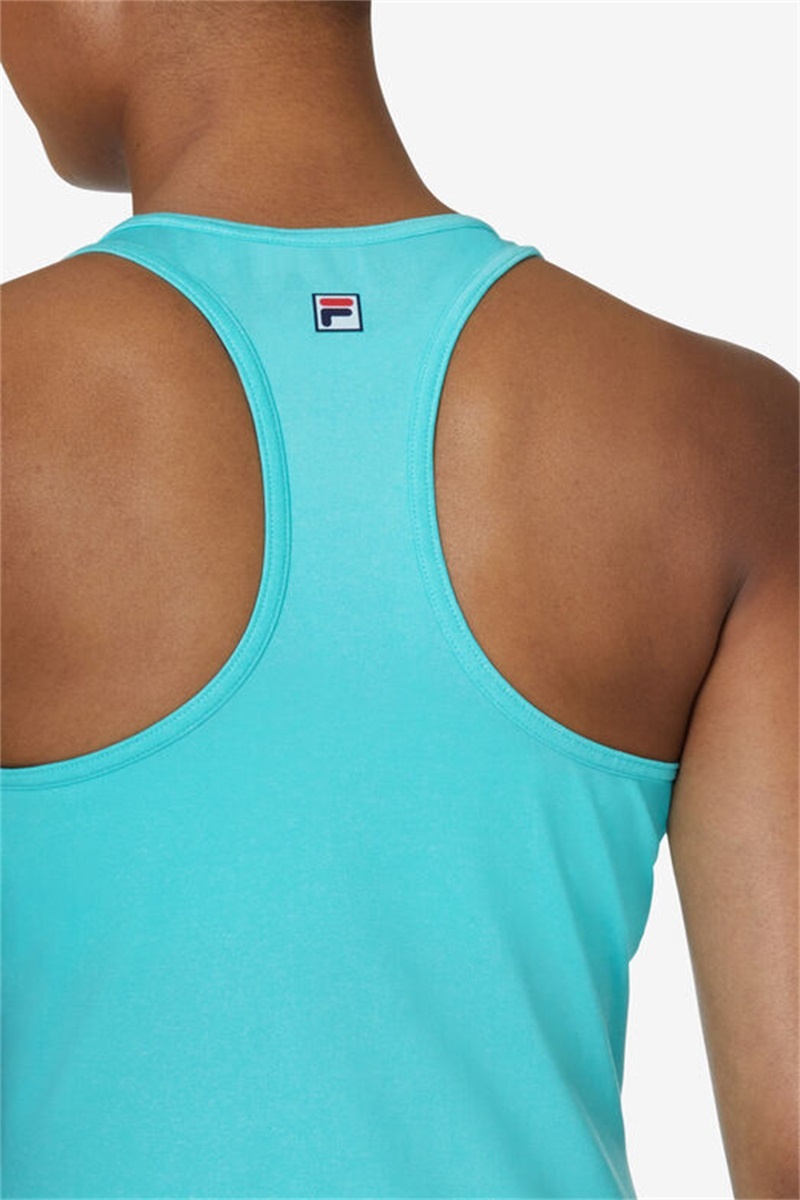 Blue Women's Fila Racerback Loose Fit Tanks | Saudi Arabia-463785