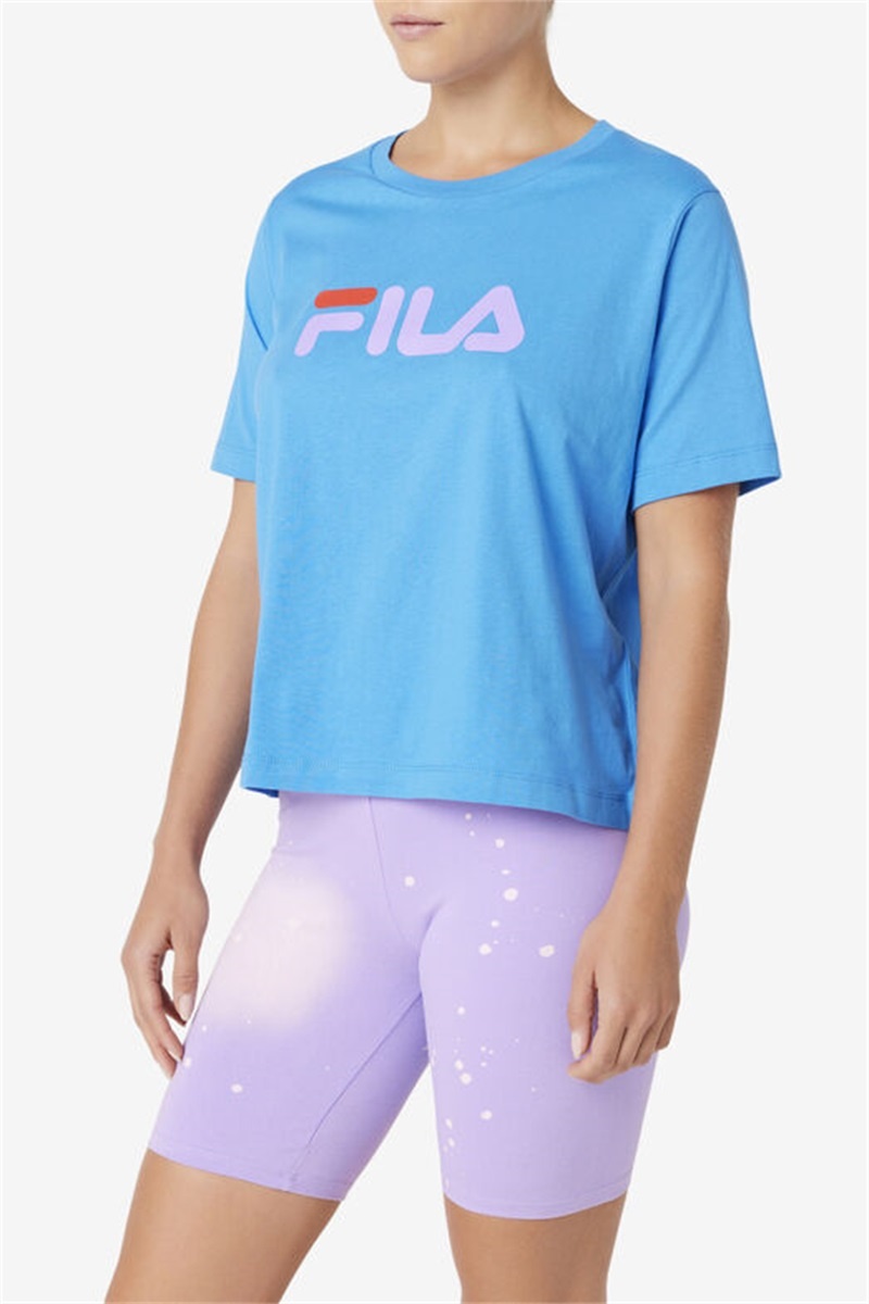 Blue Women's Fila Thea Tee | Saudi Arabia-584713