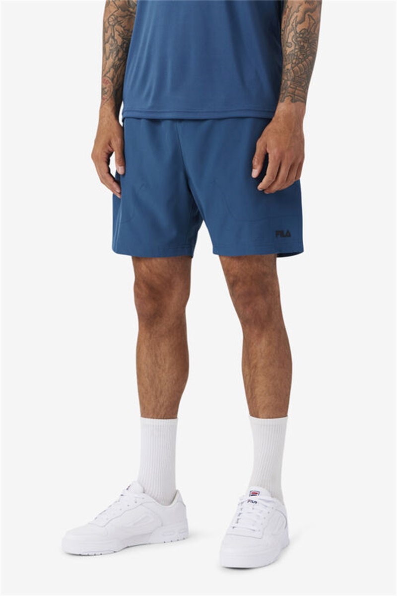 Blue / Black Men's Fila Finula Shorts | Saudi Arabia-397562