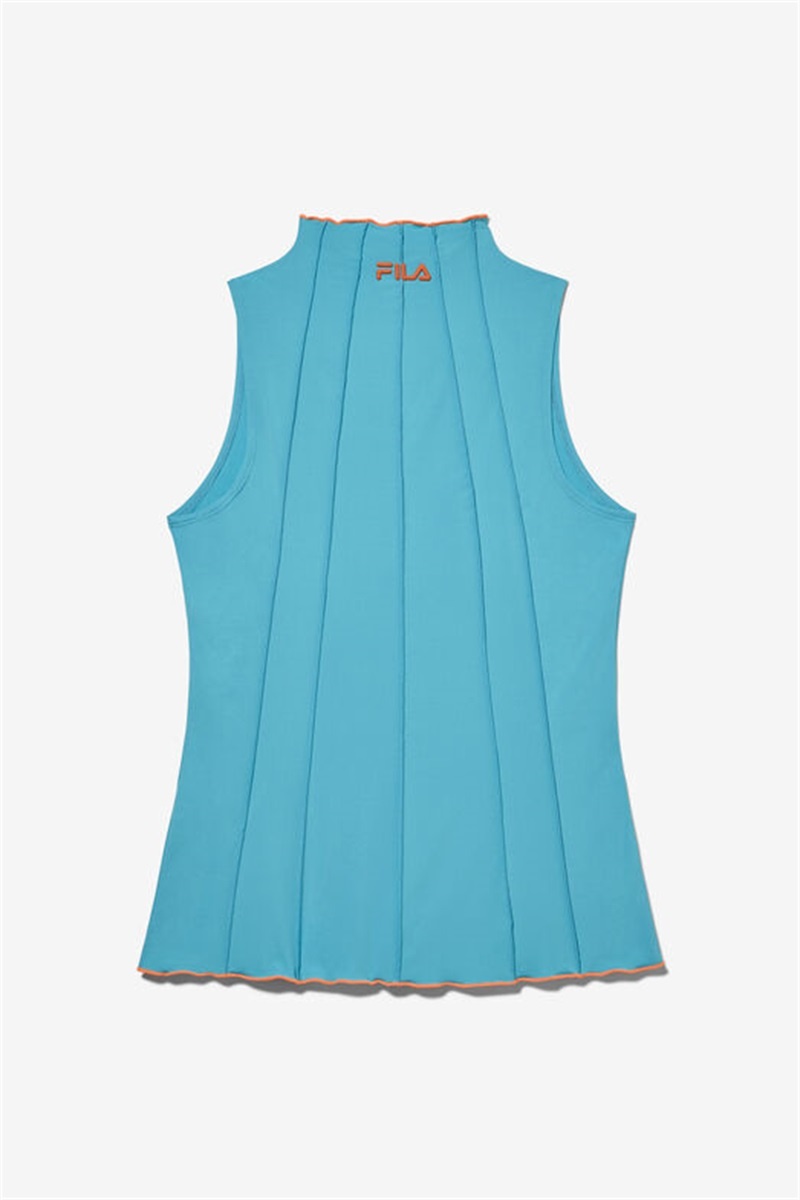 Blue / Orange Women's Fila Groundbreaker Full Coverage Tanks | Saudi Arabia-543027