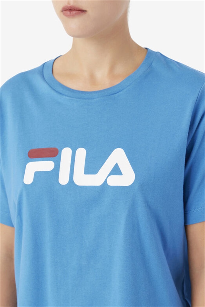 Blue / White Women's Fila Thea Tee | Saudi Arabia-067814