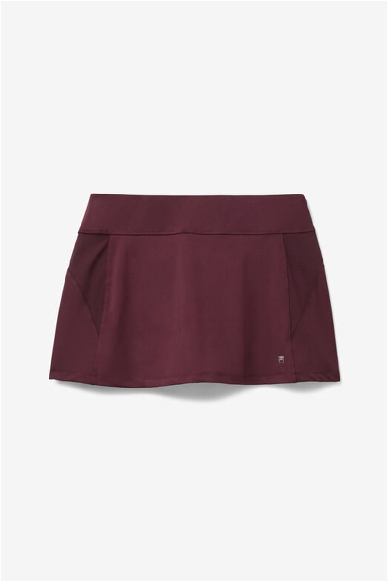 Burgundy Women\'s Fila Core A-Line Skirts | Saudi Arabia-613097