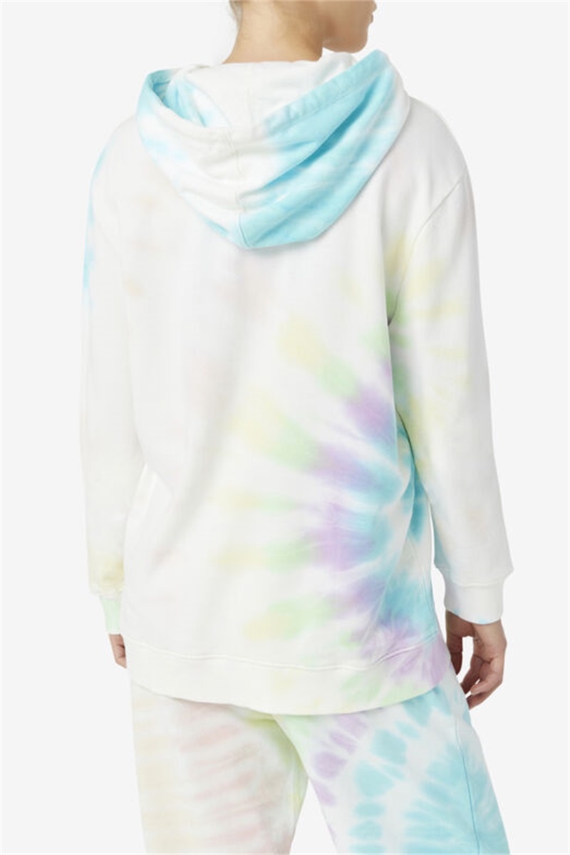 Cream Women's Fila Aerolynn Tie Dye Hoodie | Saudi Arabia-843562