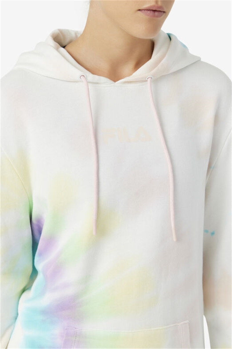 Cream Women's Fila Aerolynn Tie Dye Hoodie | Saudi Arabia-843562