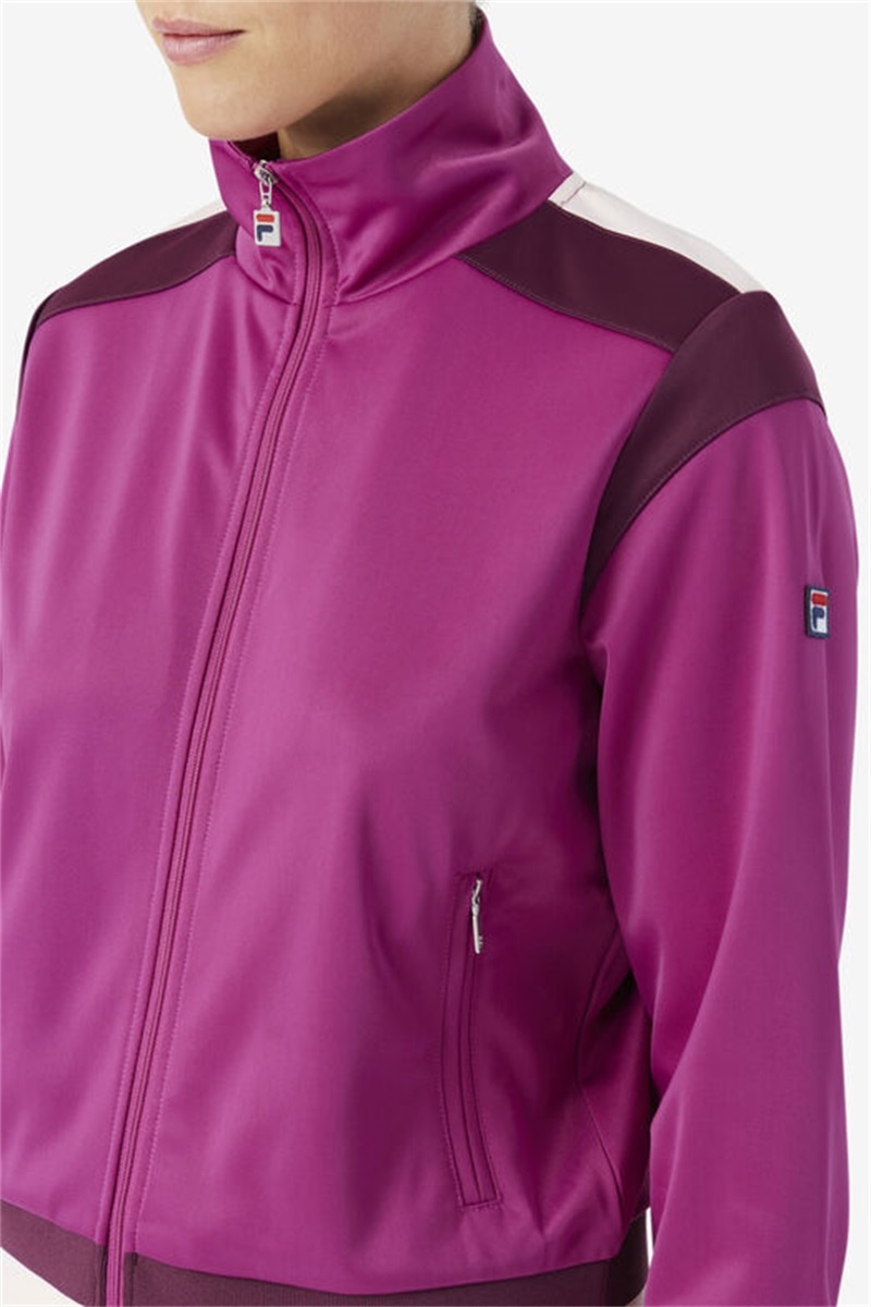 Dark Red / Purple Burgundy Women's Fila Sandy Track Jackets | Saudi Arabia-970621