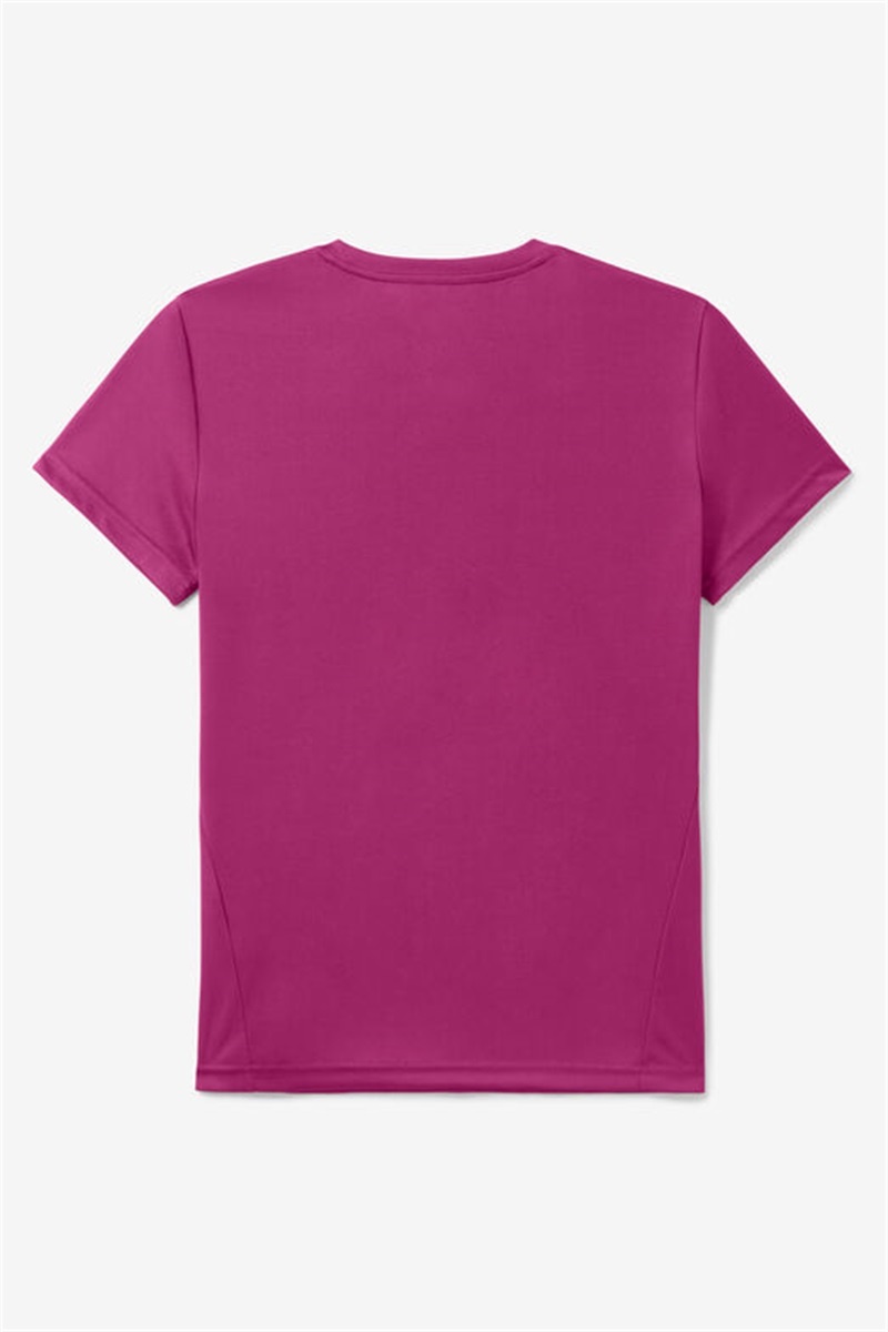 Fuchsia / Blue Women's Fila No Sweat Tee | Saudi Arabia-548706