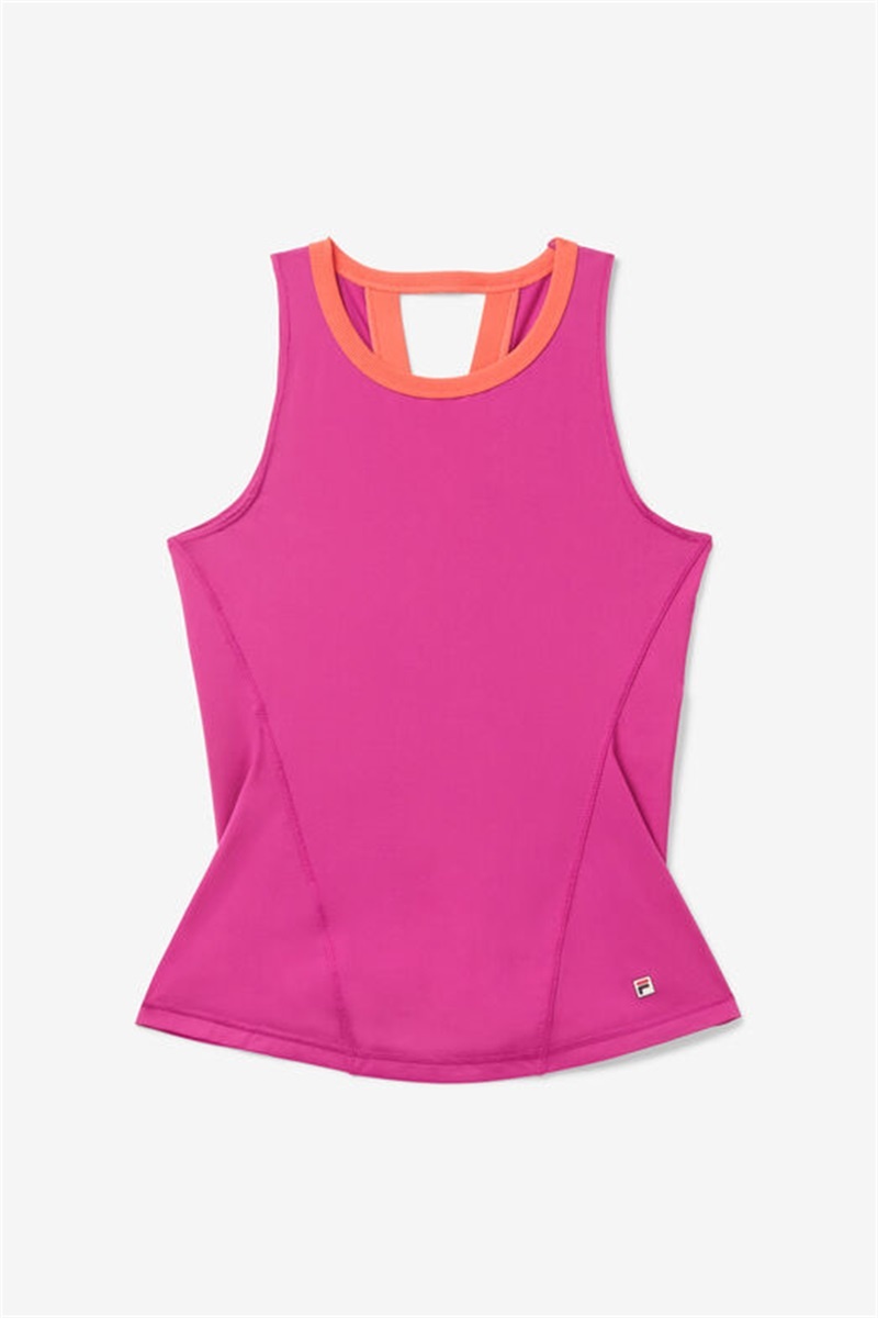 Fuchsia / Coral Women\'s Fila Baseline Full Coverage Tanks | Saudi Arabia-720619