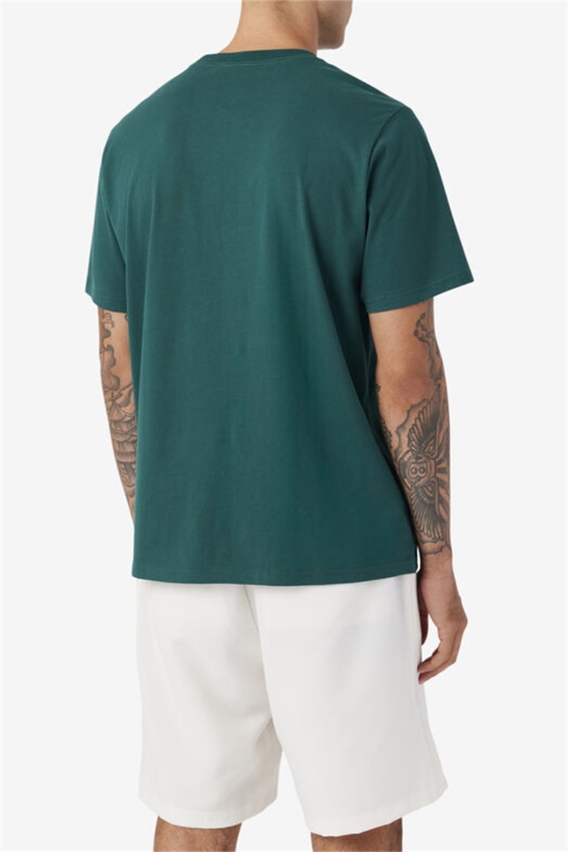 Green Men's Fila Saran Tee | Saudi Arabia-872036