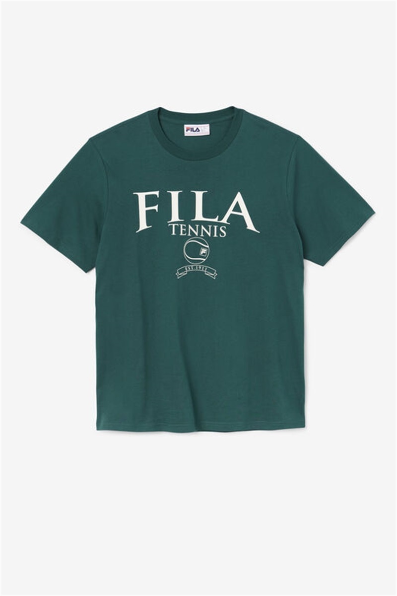 Green Men\'s Fila Saran Tee | Saudi Arabia-872036