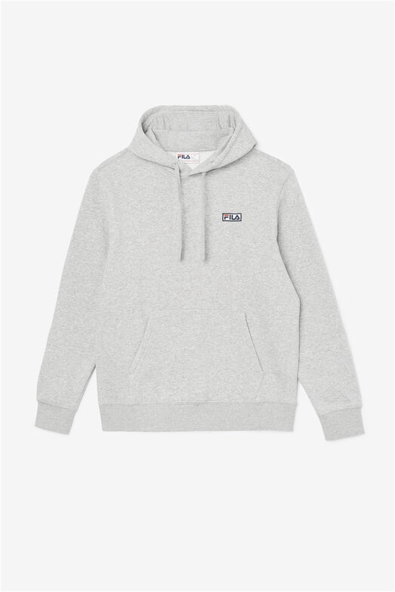 Grey / White Men\'s Fila Algot Hoodie | Saudi Arabia-435261