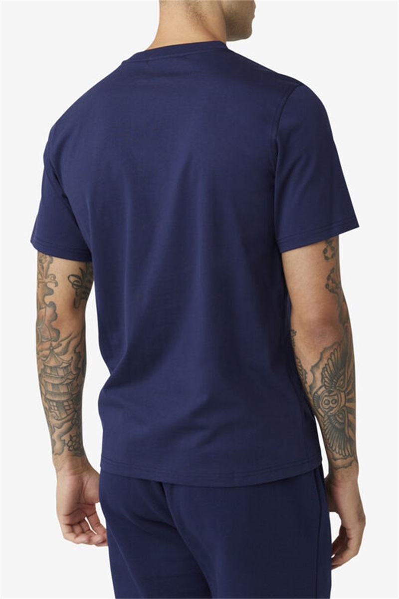 Navy Men's Fila Derion Tee | Saudi Arabia-745980