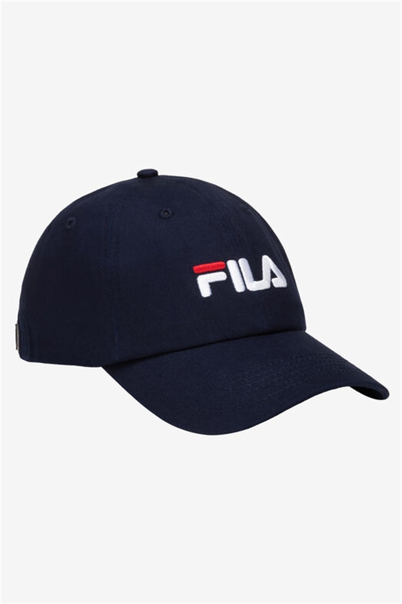 Navy Men's Fila Embroidered Logo Baseball Hats | Saudi Arabia-756138