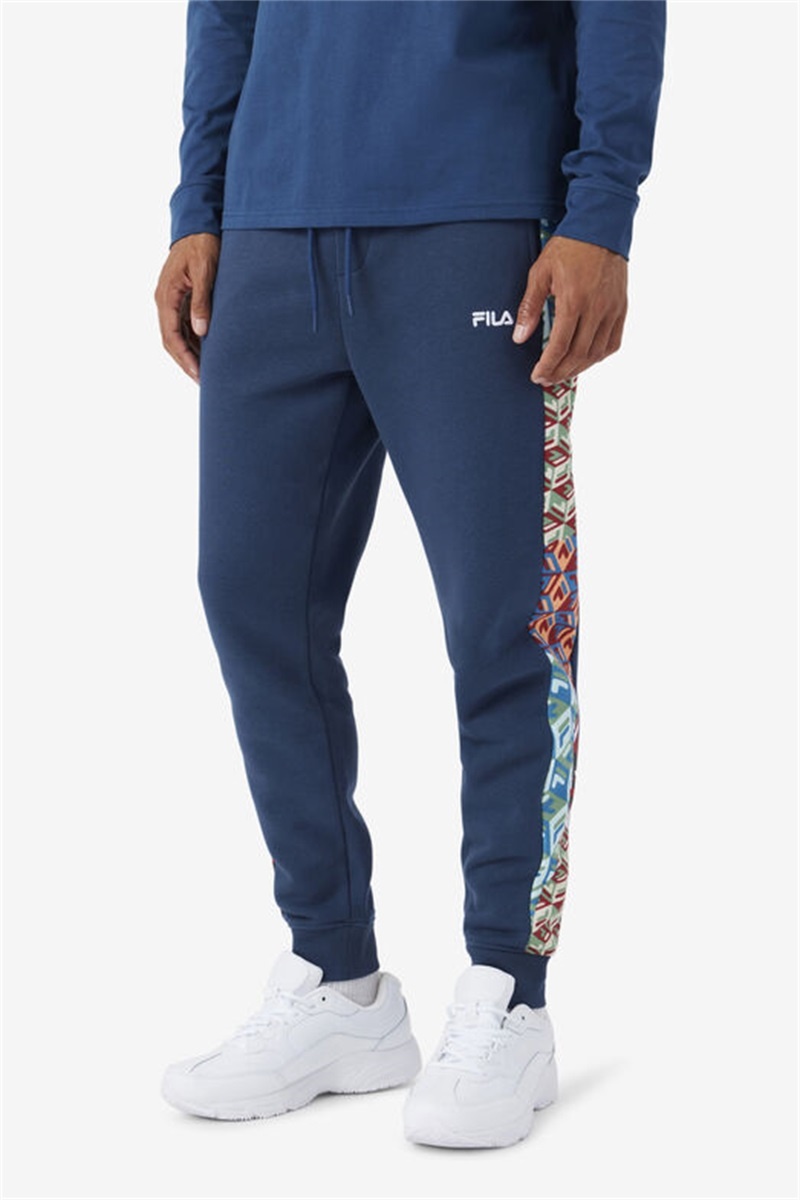 Navy Men's Fila Pawa Joggers | Saudi Arabia-736054