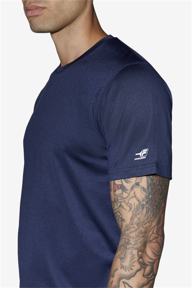 Navy Men's Fila Pickleball Scallop Hem Crew Shirts | Saudi Arabia-021956