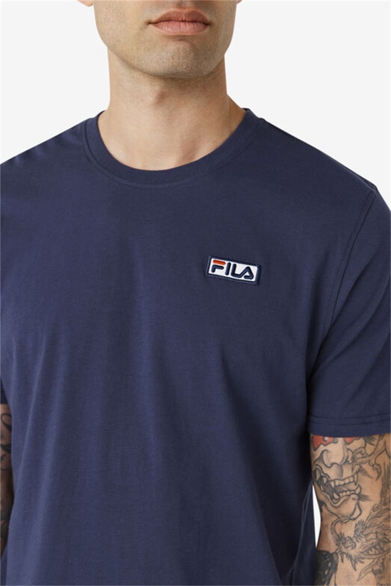 Navy Men's Fila Skylar Tee | Saudi Arabia-469132