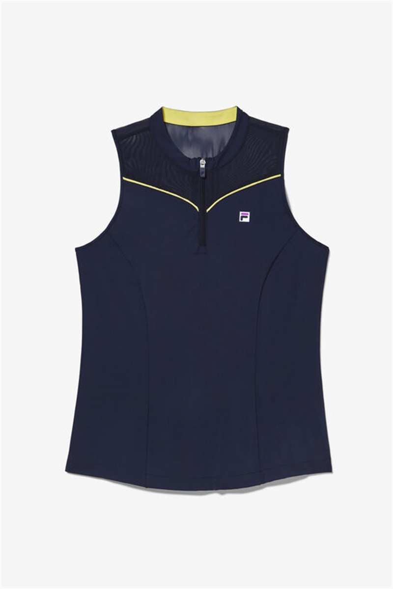 Navy Women\'s Fila Alley Full Coverage Tanks | Saudi Arabia-240751