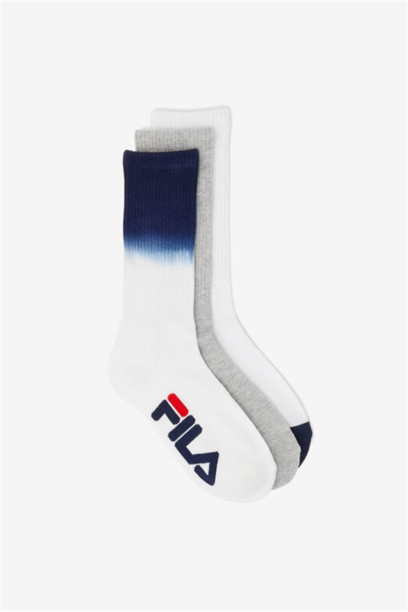 Navy Women\'s Fila Dip Dye Crew 3-Pack Socks | Saudi Arabia-230564