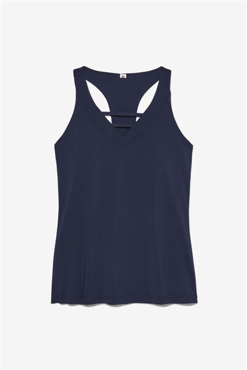 Navy Women\'s Fila Essentials Halter Tanks | Saudi Arabia-763085