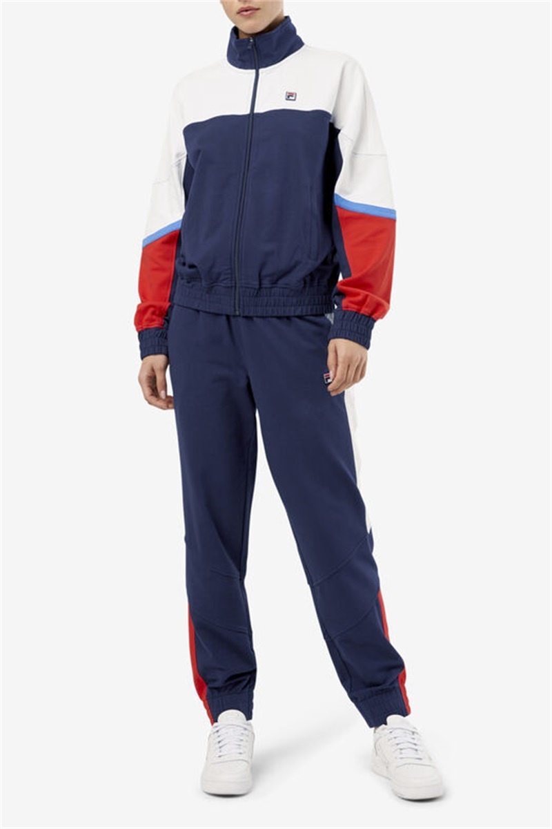 Navy Women's Fila Makayla Track Jackets | Saudi Arabia-459312