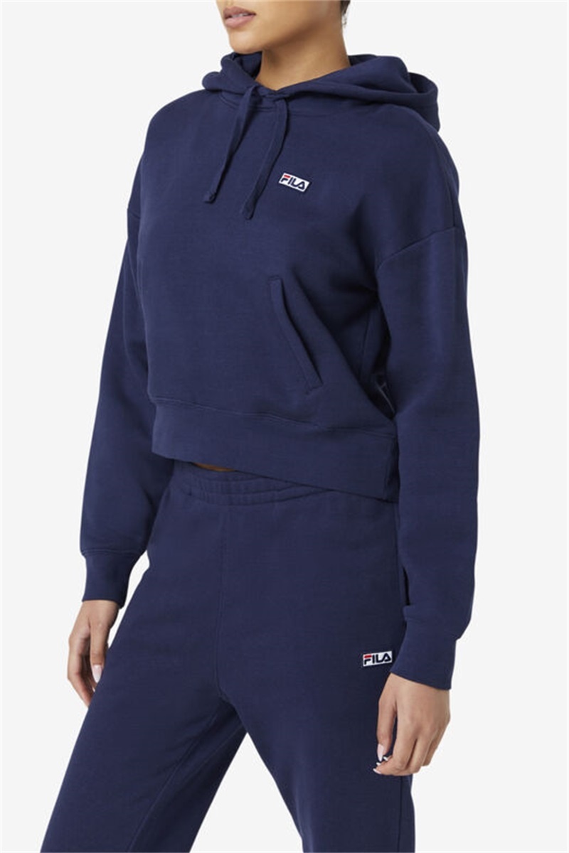 Navy Women's Fila Marina Hoodie | Saudi Arabia-837901