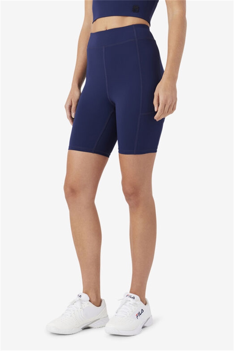 Navy Women's Fila Tiana Bike Shorts | Saudi Arabia-298061