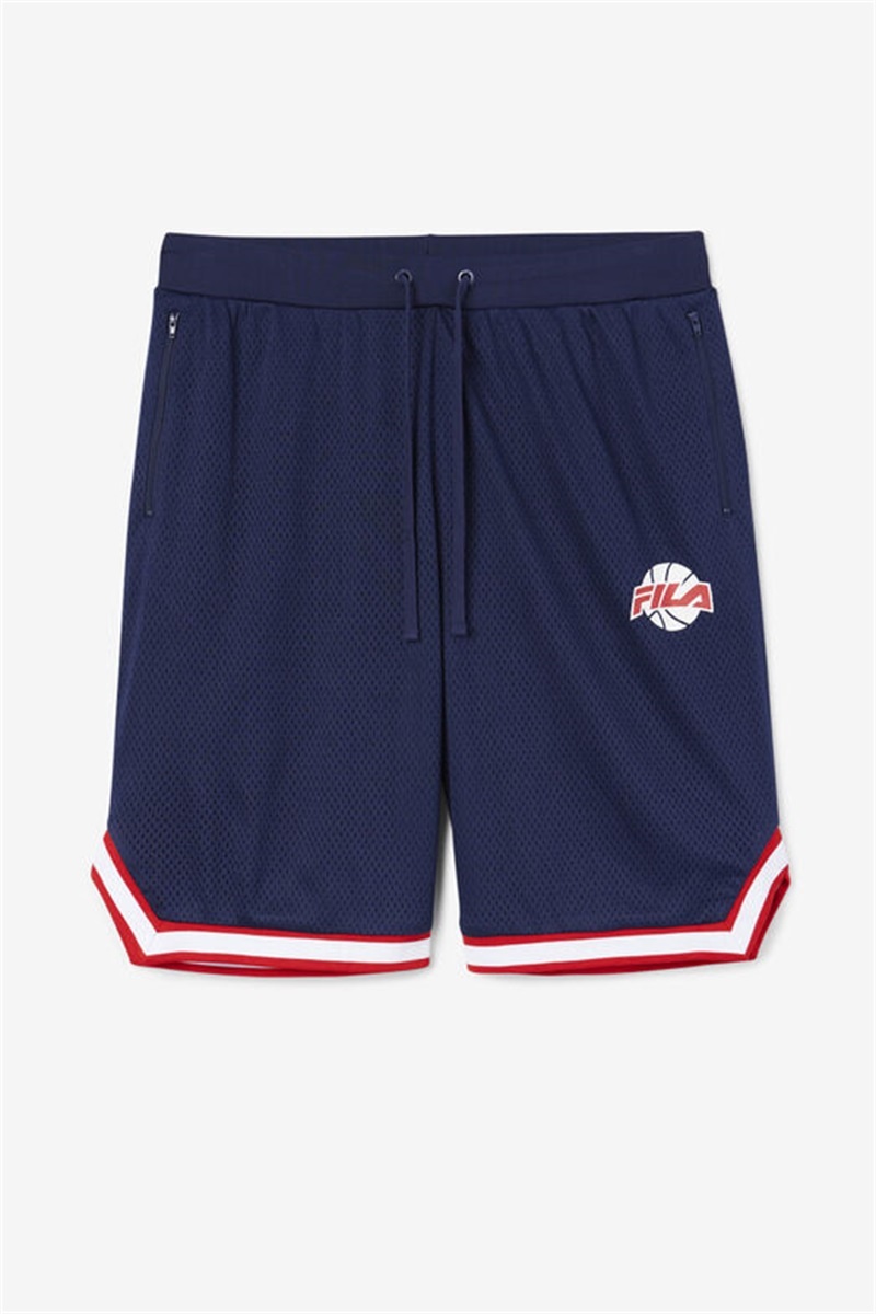 Navy / Red / White Men\'s Fila Ovi Basketball Shorts | Saudi Arabia-925847