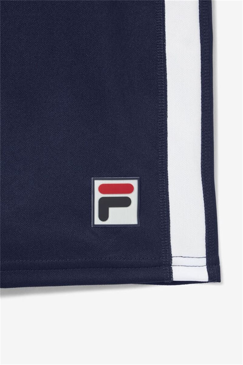 Navy / White / Red Men's Fila Essentials H Knit Shorts | Saudi Arabia-619538