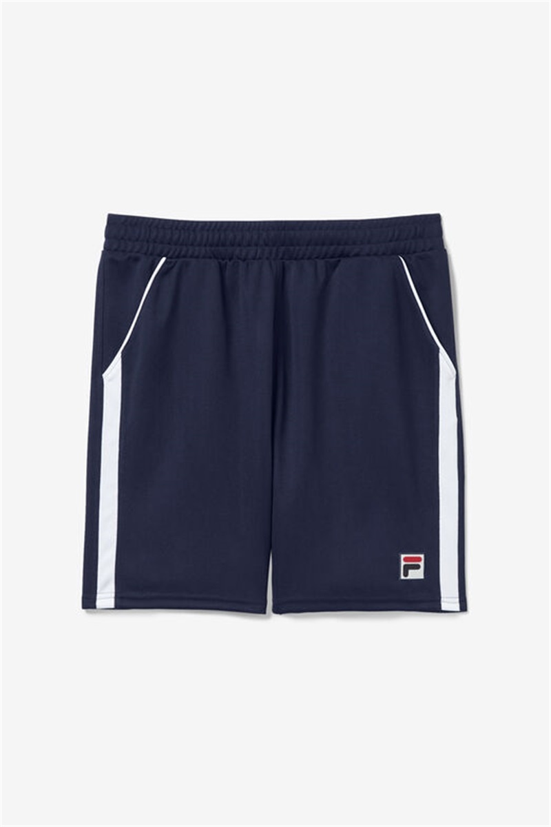 Navy / White / Red Men\'s Fila Essentials H Knit Shorts | Saudi Arabia-619538