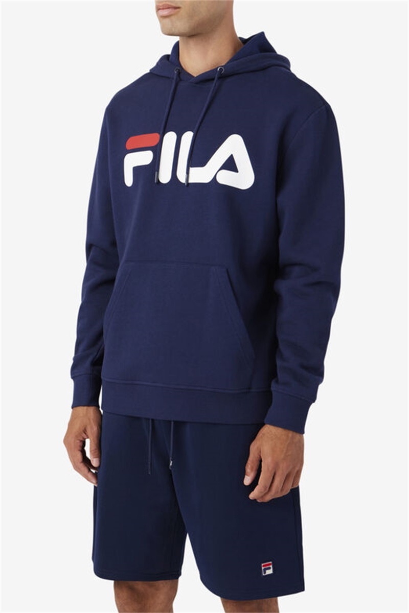 Navy / White / Red Men's Fila Samari Hoodie | Saudi Arabia-762508