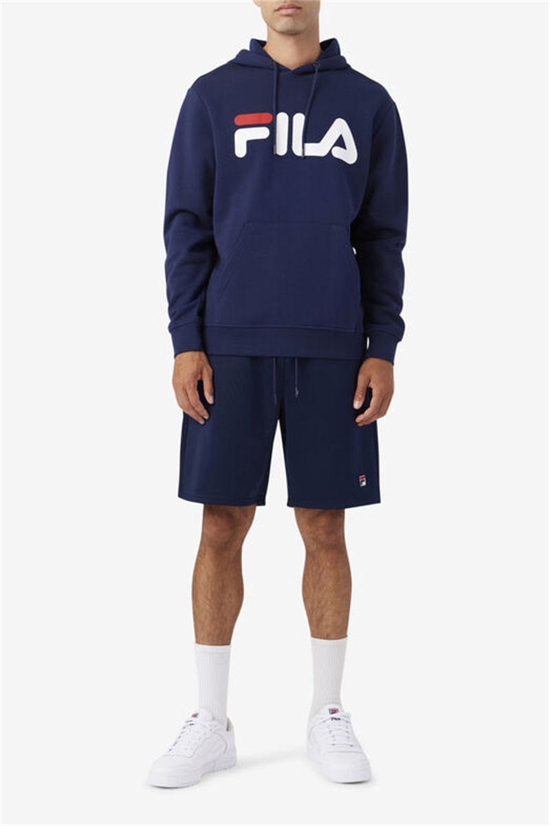 Navy / White / Red Men's Fila Samari Hoodie | Saudi Arabia-762508