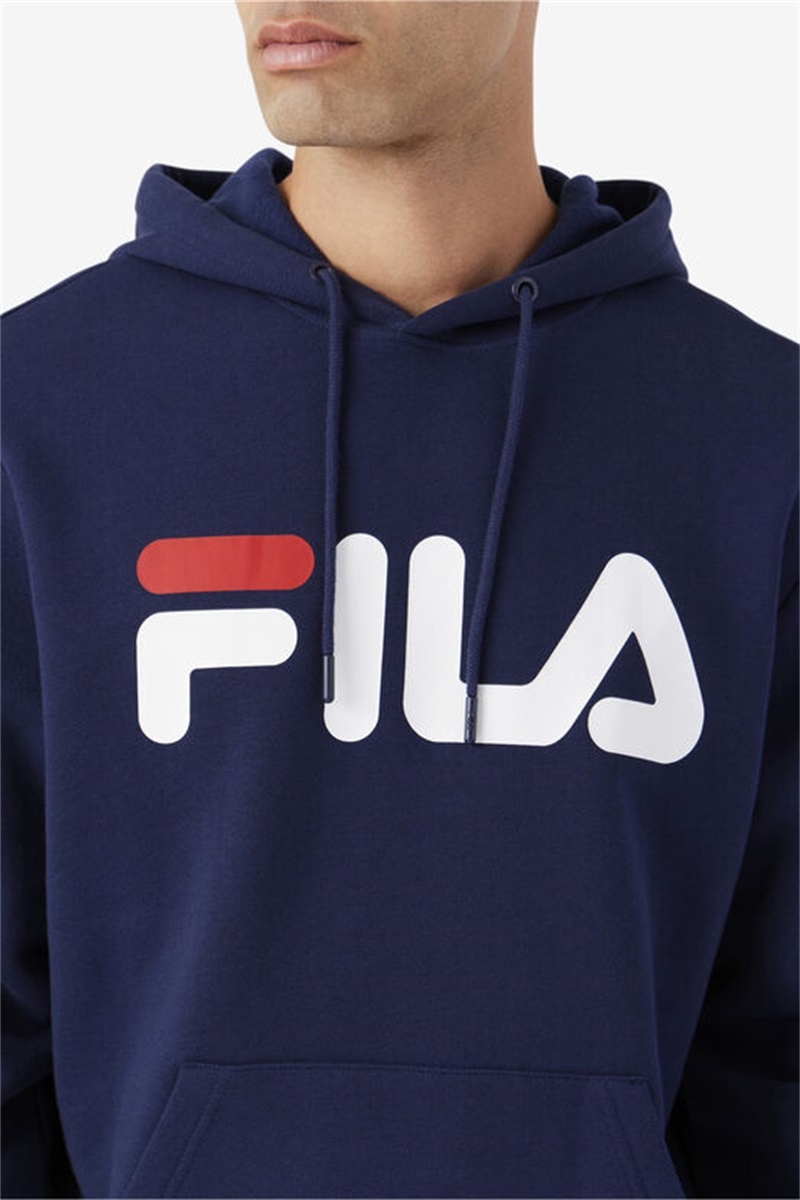 Navy / White / Red Men's Fila Samari Hoodie | Saudi Arabia-762508