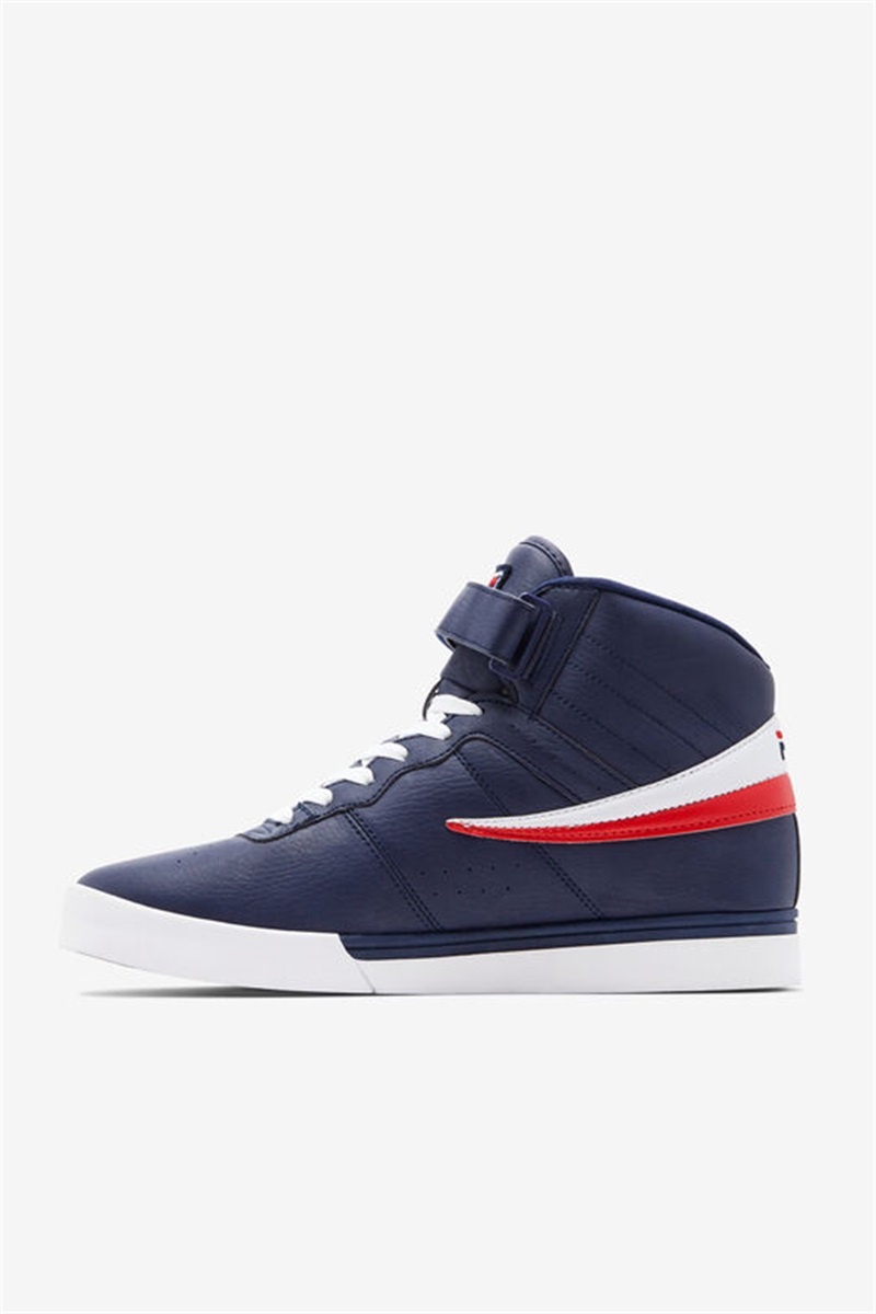 Navy / White / Red Men's Fila Vulc 13 Sneakers | Saudi Arabia-897304