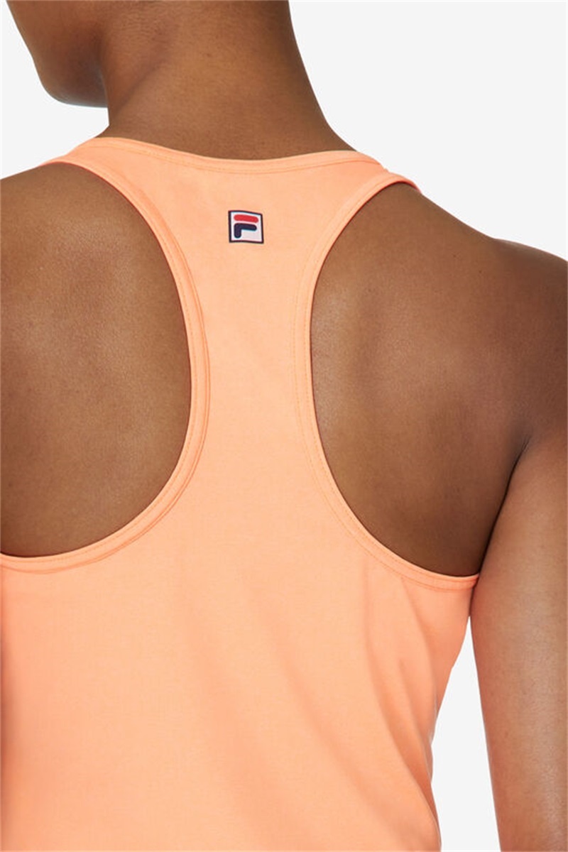 Orange Women's Fila Racerback Loose Fit Tanks | Saudi Arabia-286940