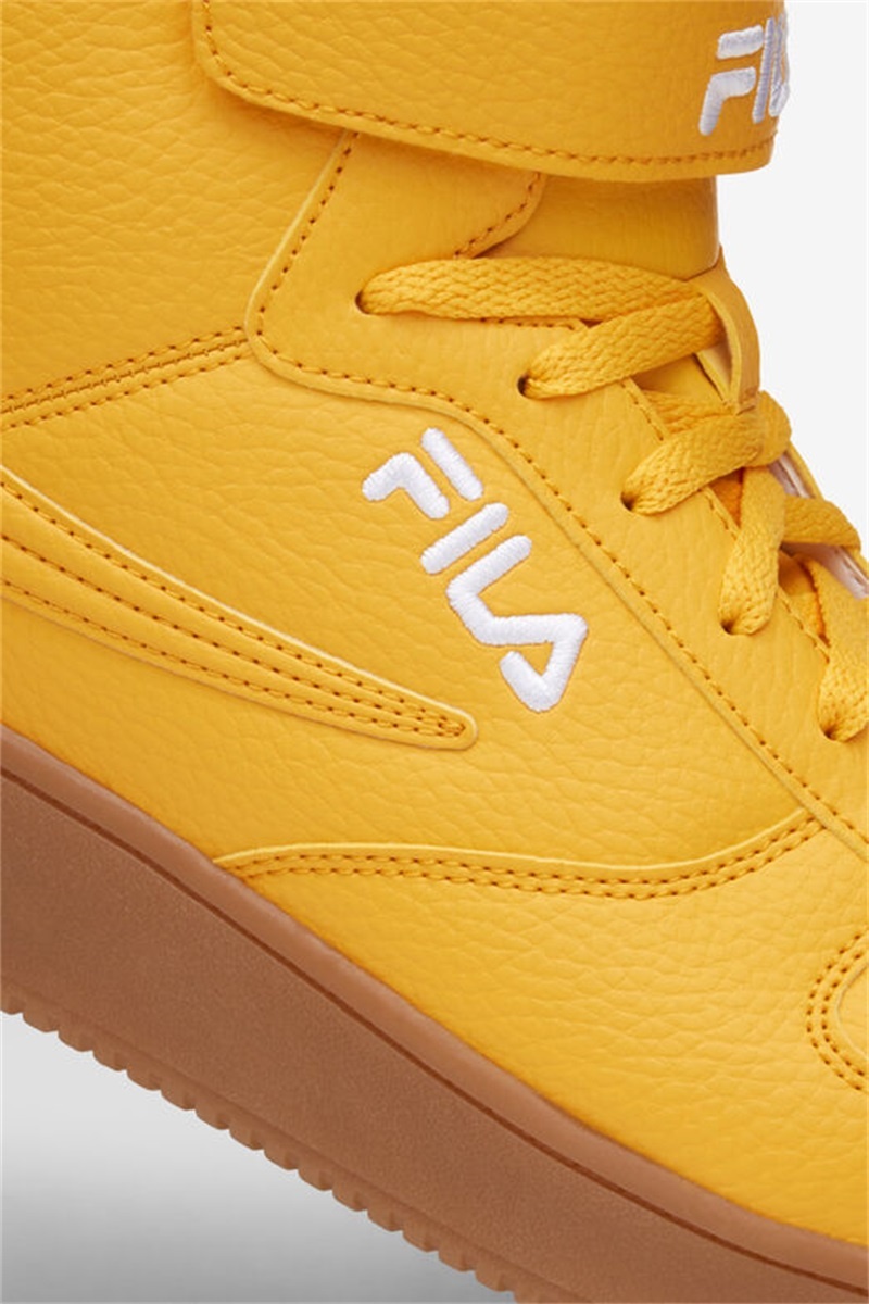 Orange / White Men's Fila A-High Gum Shoes | Saudi Arabia-856024