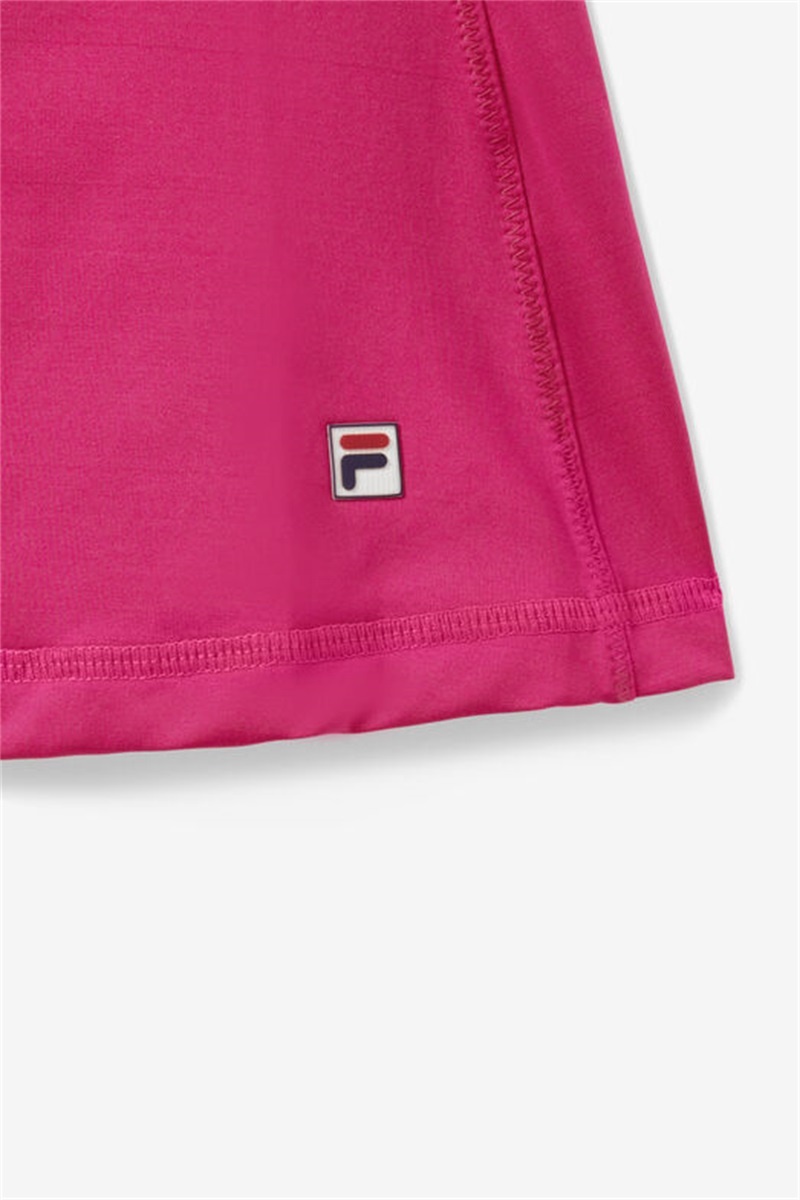 Pink Peacock / White Women's Fila Center Court Racerback Tanks | Saudi Arabia-063592