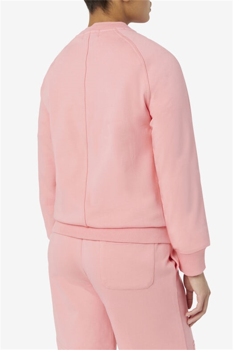 Pink Women's Fila Logan Crewneck Sweatshirts | Saudi Arabia-035982