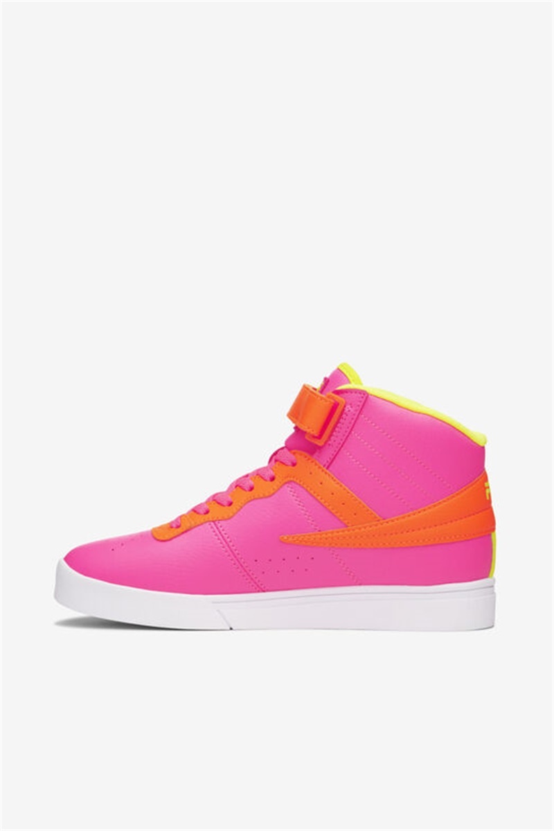 Pink / Orange / Yellow Women's Fila Vulc 13 Superbright Shoes | Saudi Arabia-845196