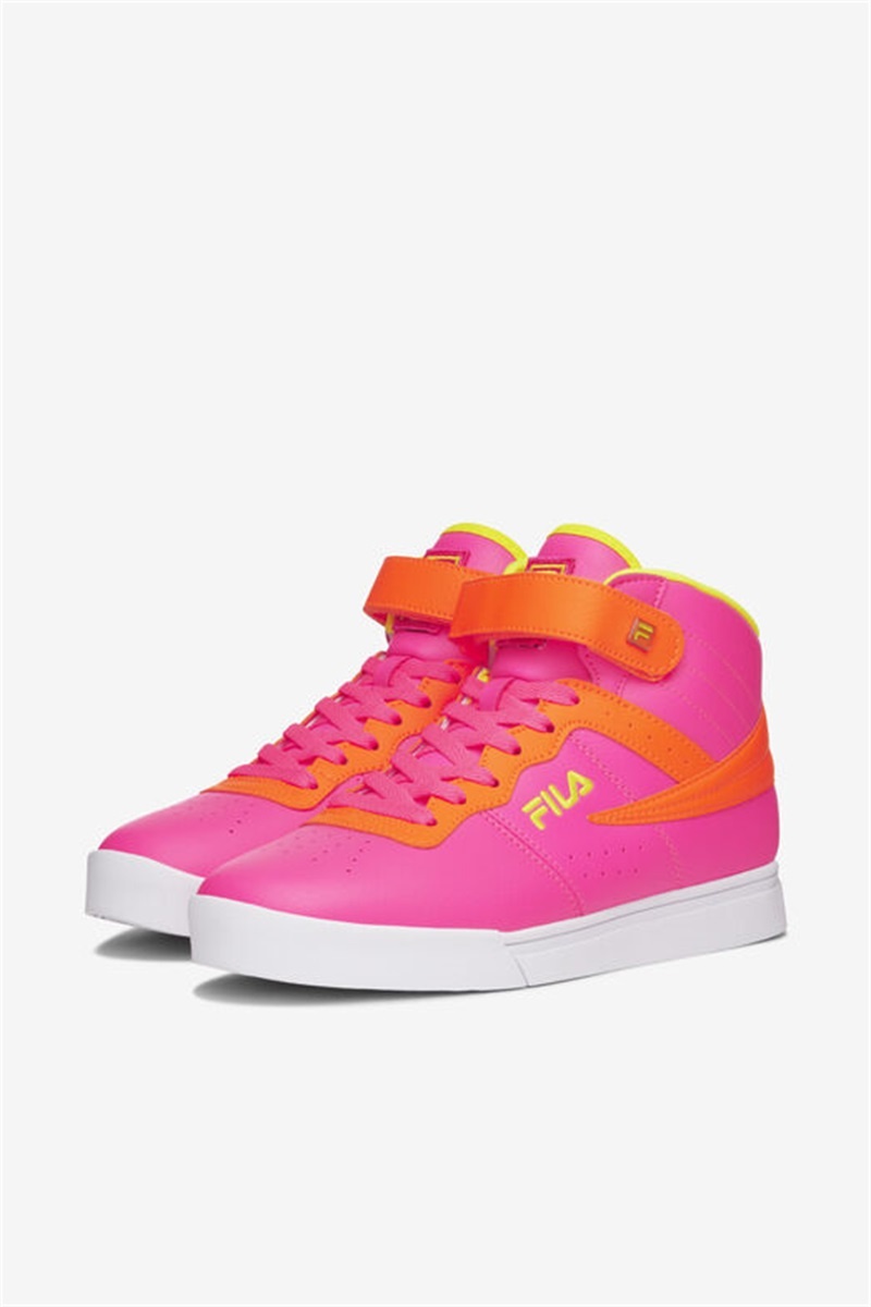 Pink / Orange / Yellow Women's Fila Vulc 13 Superbright Shoes | Saudi Arabia-845196