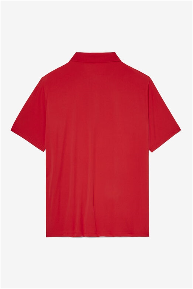 Red Men's Fila Essentials Ss Polo Shirts | Saudi Arabia-413509