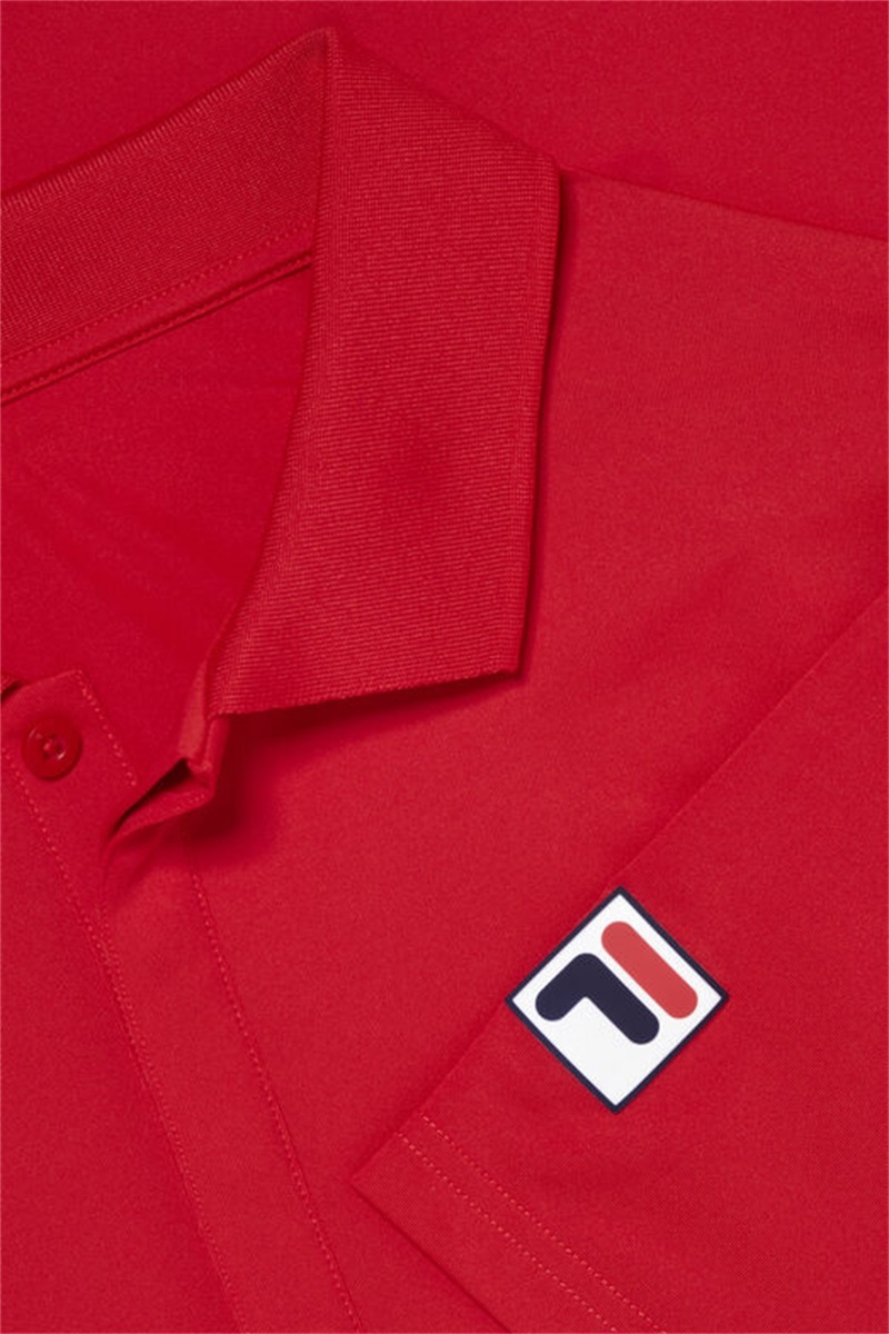 Red Men's Fila Essentials Ss Polo Shirts | Saudi Arabia-413509