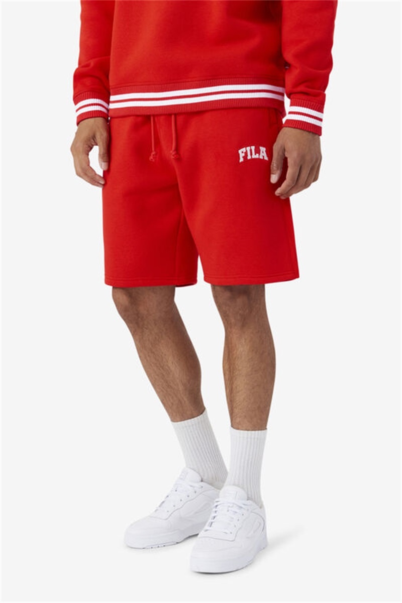 Red Men's Fila Logan Shorts | Saudi Arabia-587293