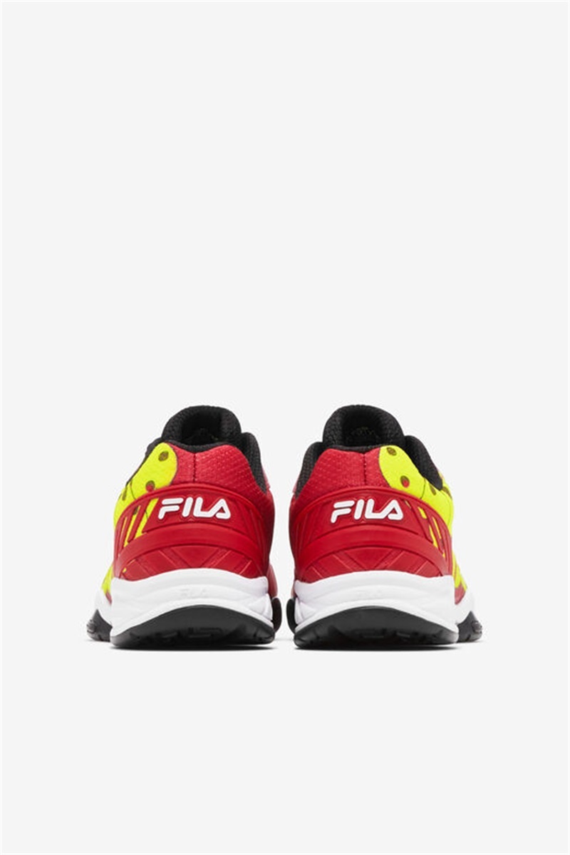 Red / Black / Yellow Men's Fila Volley Zone Shoes | Saudi Arabia-742965