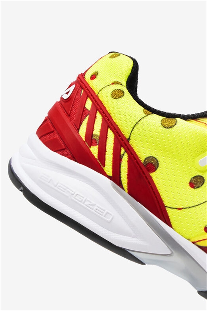 Red / Black / Yellow Men's Fila Volley Zone Shoes | Saudi Arabia-742965