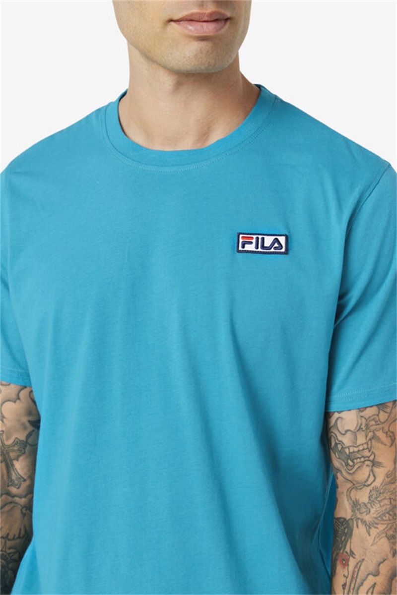 Turquoise Men's Fila Skylar Tee | Saudi Arabia-694571