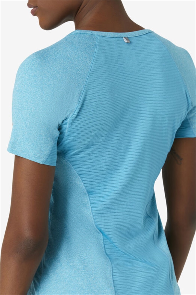 Turquoise Women's Fila Pickleball Short Sleeve Tops | Saudi Arabia-078914