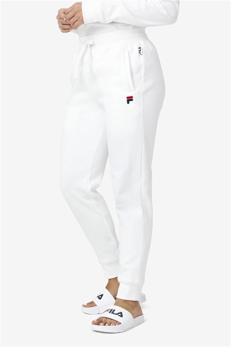 White Men's Fila Chardon Joggers | Saudi Arabia-286534