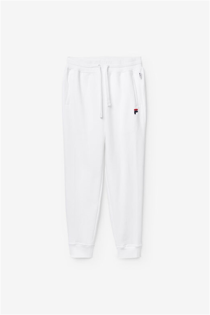 White Men\'s Fila Chardon Joggers | Saudi Arabia-286534