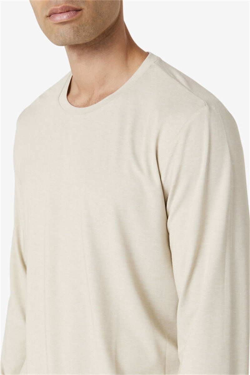 White Men's Fila Commuter Long Sleeve Tee | Saudi Arabia-208379